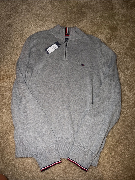 Tommy Hilfiger Other - Tommy Hilfiger Light Gray Quarter-Zip Pullover Sweater
